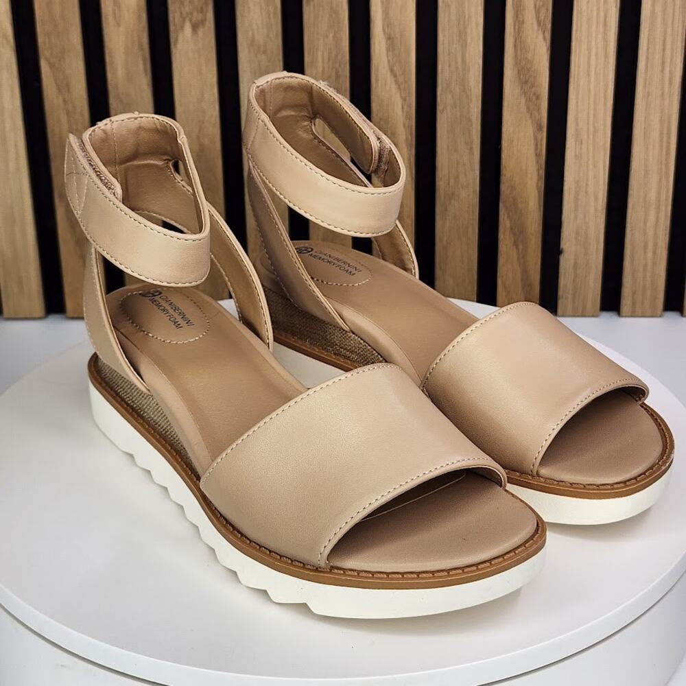 NEW Giani Bernini Constancia Women's Wedge Sandals Ankle Strap Size 5.5 M